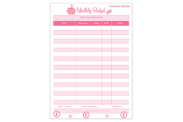 FREE Printable Monthly Budget Planner